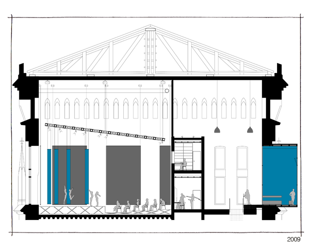  Schnitt 5. & 6. OG - Bühne